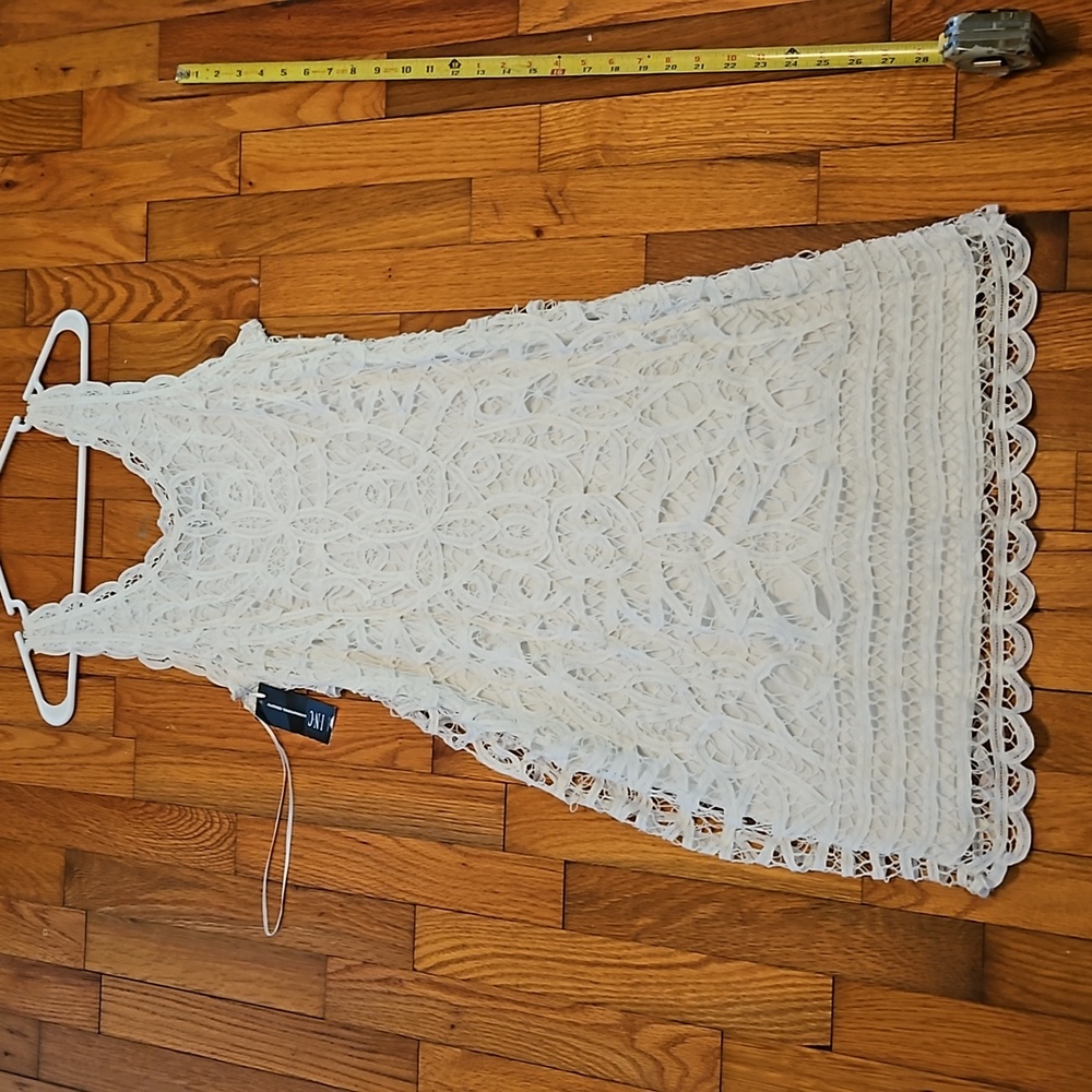 NWT INC Lace Dress (Bright White) - Picture 9 of 10